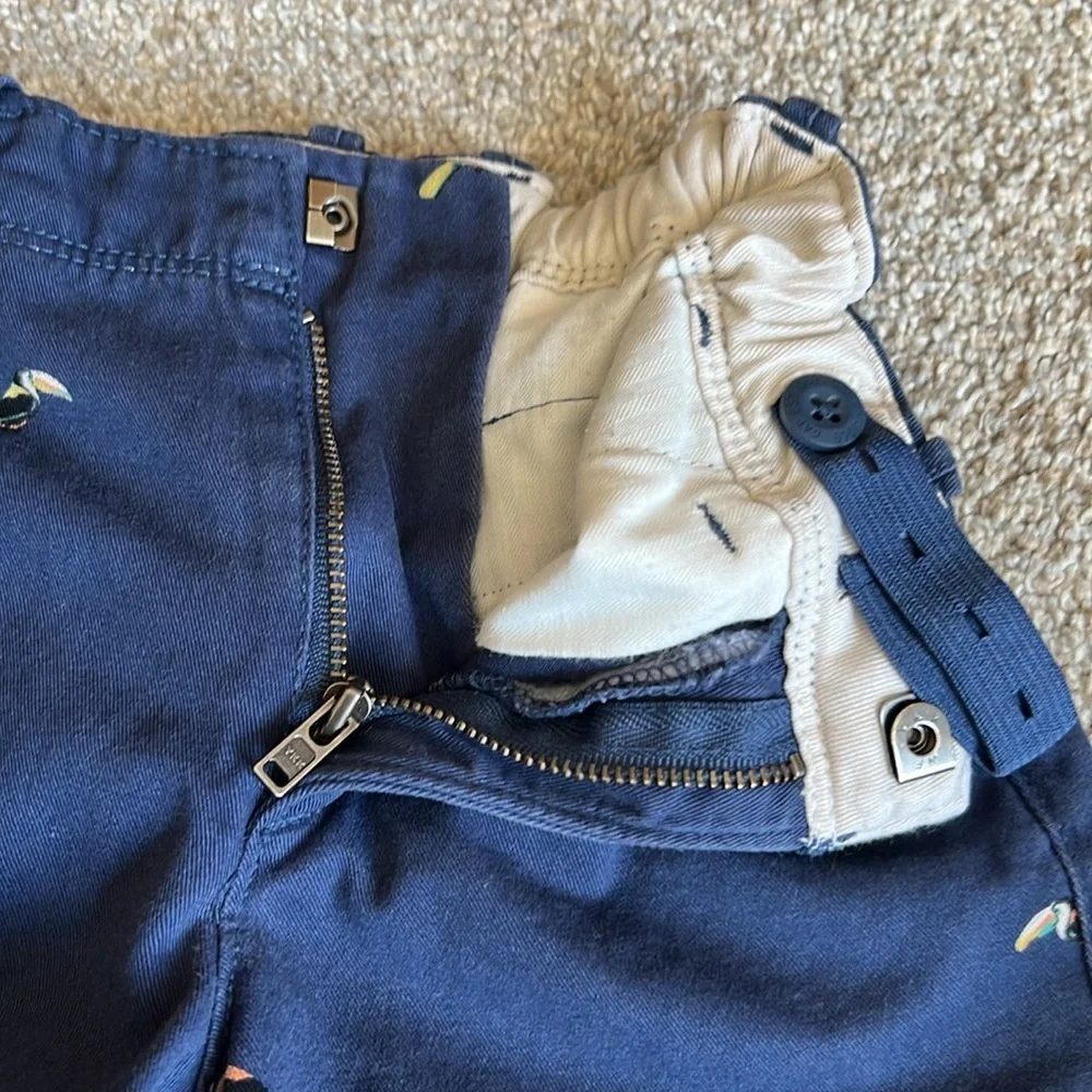 Gap Boys Shorts Navy Blue Shorts with Toucan Print